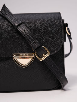 Сумка кожаная через плечо Deboro 3158 черный