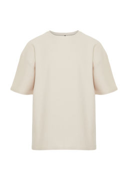 Tas Oversize %100 Pamuklu Dokulu T-Shirt TMNSS24TS00156