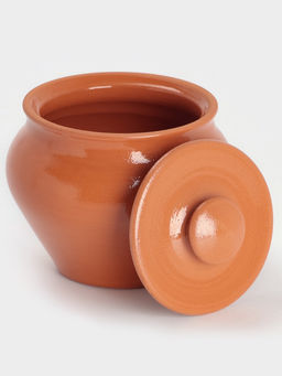 Горшочек под жаркое с крышкой Вятская керамика «Терракота», 700 мл, оранжевый