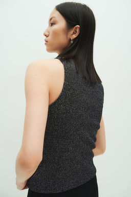 Top brillante con cuello perkins - H&m фото 4