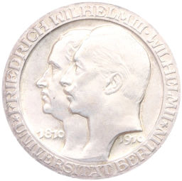 Монета 3 марки 1910 года A Германия (Пруссия) Берлинский университет