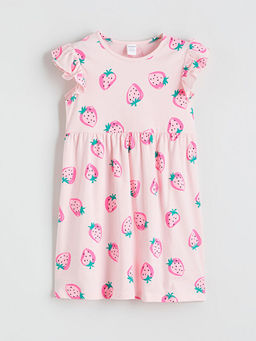 ?i?ek Desenli K?z ?ocuk Elbise