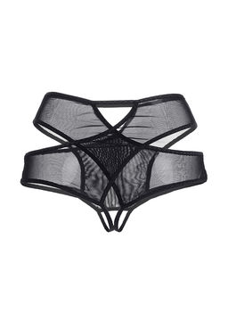 Эротические трусики Waname Liberty с высокой посадкой черные (50-52)