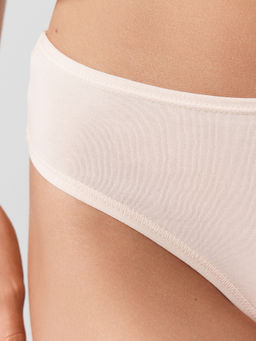 Цена за 2 штуки! Трусы женские бразилиана мультипак (3шт.) в бежевом цвете - Mark formelle фото 6