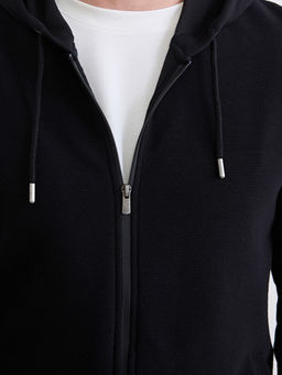 Kap??onlu Erkek Fermuarl? Sweatshirt