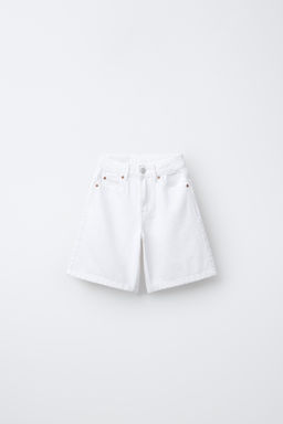 BERMUDA DENIM LARGA / Blanco