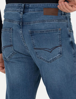 Синие джинсовые брюки узкого кроя - Cacharel фото 7