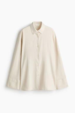 Camisa oversize en mezcla de lino - H&m фото 2