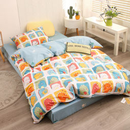 Комплект постельного белья на резинке Сатин Люкс KIDS 100% хлопок CDKR045 90*200*25/1.5 спальный/50-70 1 шт