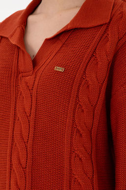 Женский свитер с воротником поло и плиткой Неожиданная скидка в корзине - U.s. polo assn фото 7