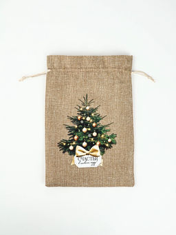 Набор мешков с термонаклейкой «Новый год», холща, 10 шт, 20 × 30 см