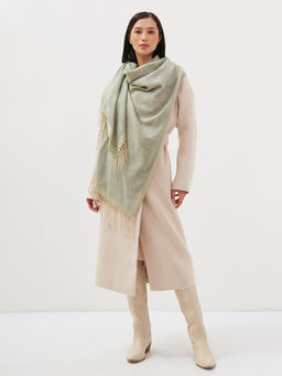 В составе шерсть. Большой теплый двусторонний палантин - Tantino фото 5