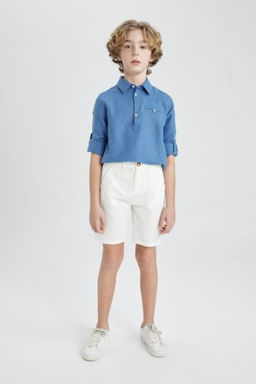 Erkek Cocuk Cepli Basic Duz Gabardin Sort