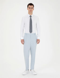 Beyaz Slim Fit Uzun Kollu Klasik G_mlek