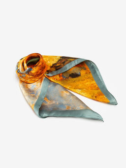 Платок женский MINAKU, размер 70×70 см, оранжевый