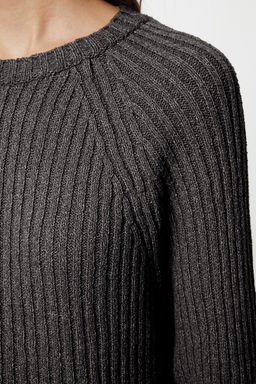 More Sustainable Kahverengi Genis Kal?p Peplum Detayl? Pamuklu Triko Kazak TWOAW25KZ00305 - Trendyolmilla фото 15