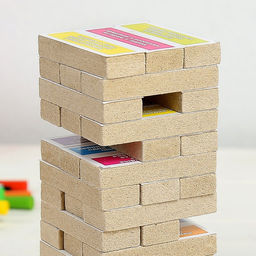 Падающая башня дженга, настольная игра «Фанты», с заданиями, 54 бруска, 18.5×6.5 см