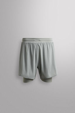 PANTALONES CORTOS RUNNING 2 EN 1 / Gris perla - Zara фото 7