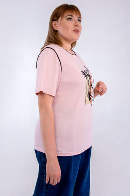 Арт. 31115 Футболка женская 50-58 (5 шт) Цвет:розовый - Калинка фото 3