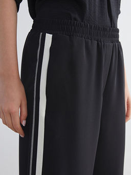 Beli Lastikli ?erit Detayl? Kad?n Pantolon