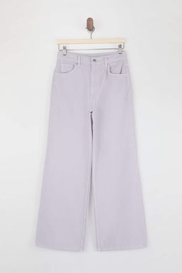 Bej DOKUMLU Yuksek Bel %100 Pamuk Wide Leg Jeans TWOSS26JE00216 - Trendyolmilla фото 3