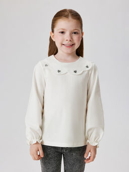 ACOOLA / Блузка детская для девочек Naravan молочный
