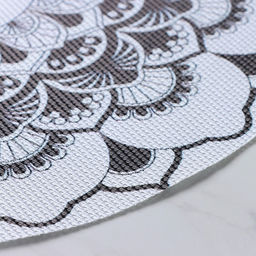 Набор салфеток сервировочных Доляна Мандалы, 4 шт, d=38 см, цвет белый  фото 7