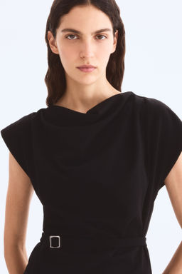 Vestido drapeado con cintur?n - H&m фото 4