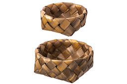 Набор 2 корзин 1 корзинка 22*22*9 см, 1 корзинка 17*17*7 см, коричневый