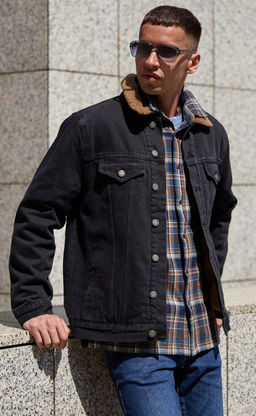 Куртка джинс утепл F021-1370-01W black