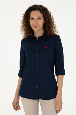 Женщина темно -синий длинное рубаш - U.s. polo assn фото 3