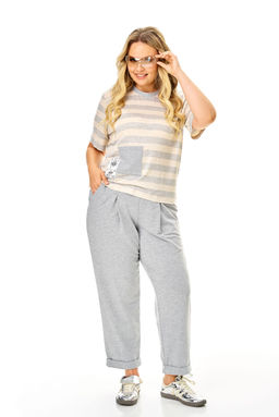 Костюм Michel Chic 1452 серый, полоска