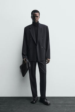 PINSTRIPED SUIT TROUSERS