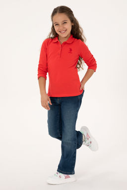 K_z _ocuk K_rm_z_ Polo Yaka Basic Sweatshirt Sepette S_rpriz _ndirim - U.s. polo assn фото 8