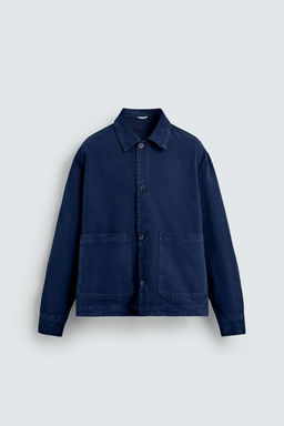 TEXTURED OVERSHIRT WITH POCKETS - Zara фото 8