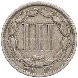 Монета 3 цента 1881 года США