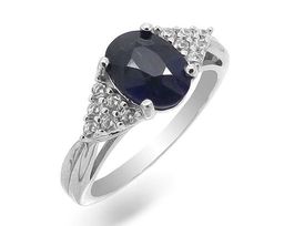 Кольцо из серебра сапфир, SL-RIC34