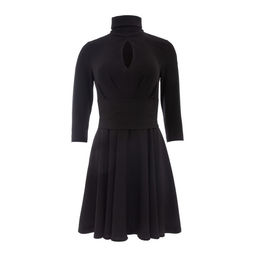 Платье женское короткое MINAKU: Green trend, чёрное, размер 48