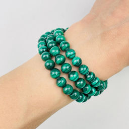 Бусины для украшений из Малахита (52 бусины) 40 см