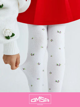 OMSA kids Collant 12Р43-2 с рисунком (розочки) - rosa chiaro