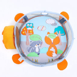 Развивающий коврик - манеж Крошка Я «Лиса», 3 в 1, 68×68 см, 30 цветных шариков, 5 игрушек