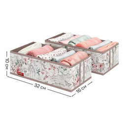 VAL JR-S2 Набор органайзеров для белья, 2 шт., без крышки, 32*16*10 см, JARDIN, шт
