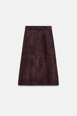 FALDA CAPA EFECTO ANTE / Marr?n chocolate - Zara фото 4