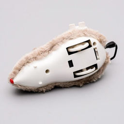 Мышь заводная меховая, 12 см, серая - Пижон фото 3