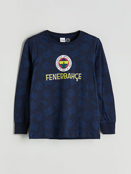 Bisiklet Yaka Fenerbah?e Bask?l? Erkek ?ocuk Pijama Tak?m?