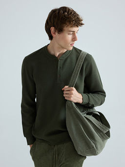 Bisiklet Yaka Erkek Sweatshirt