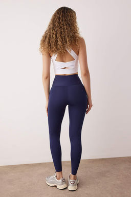 Lacivert Mat Gorunumlu Toparlay?c? Spor Tayt THMAW26TY00019