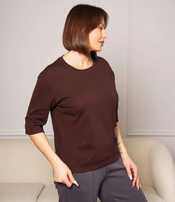 Футболка #КТ0467-55, шоколадный