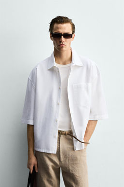 CAMISA BOXY FIT BOLSILLO / Blanco - Zara фото 2
