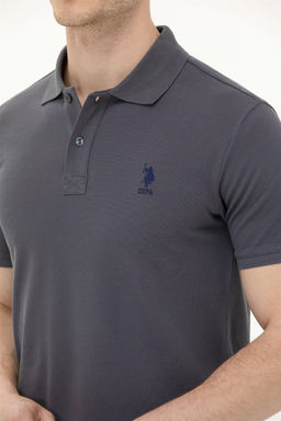 U. S. Polo Assn Мужская антрацитовая базовая футболка с воротником-поло - U.s. polo assn фото 14